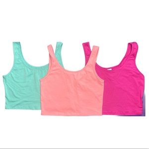 3 Cropped Tanks